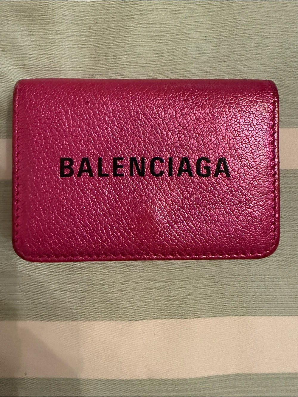 Balenciaga Metallic Mini Trifold Wallet